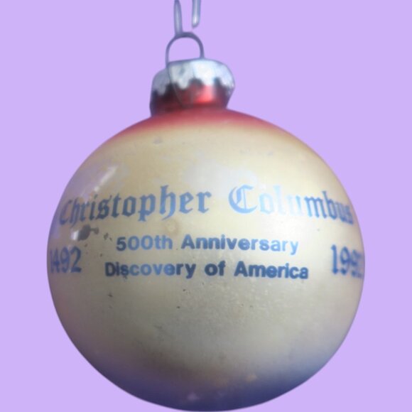christopher columbus 500th anniversary 1992 ornament round bronner's austria OS - Picture 3 of 7
